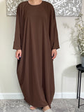 Chocolate Brown Butterfly Abaya