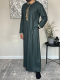 Premium Men’s Green Omani Embroidered Thobe