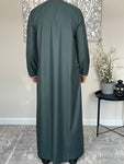 Premium Men’s Green Omani Embroidered Thobe