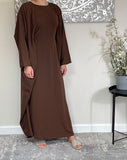 Chocolate Brown Butterfly Abaya