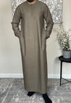 Men’s Ash Brown Omani Thobe Jubbah