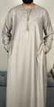 Premium Men’s Stone Omani Embroidered Thobe