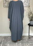 Slate Grey Butterfly Abaya