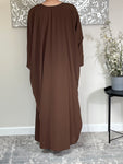 Chocolate Brown Butterfly Abaya