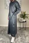 Men’s Shiny Green Omani Thobe Jubbah with Tassel