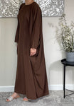 Chocolate Brown Butterfly Abaya