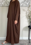 Chocolate Brown Butterfly Abaya