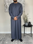 Men’s Steel Blue Omani Thobe Jubbah