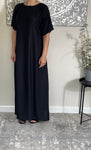 Black Nida Inner Slip Dress - Abaya