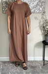 Mocha Nida Inner Slip Dress - Abaya