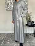 Men’s Silver Grey Omani Thobe Jubbah