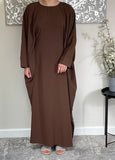 Chocolate Brown Butterfly Abaya