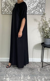 Black Nida Inner Slip Dress - Abaya