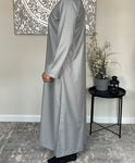 Men’s Silver Grey Omani Thobe Jubbah