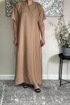 Camel Brown Nida Inner Slip Dress - Abaya