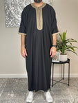 Men’s Black Moroccan Thobe