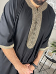 Men’s Black Moroccan Thobe