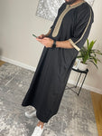 Men’s Black Moroccan Thobe