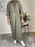 Men’s Taupe Grey Moroccan Thobe