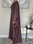 Mauve Nida Butterfly Abaya