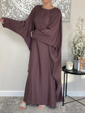 Mauve Nida Butterfly Abaya