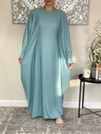 Aqua Nida Butterfly Abaya