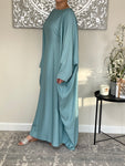 Aqua Nida Butterfly Abaya