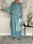 Aqua Nida Butterfly Abaya