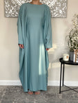 Aqua Nida Butterfly Abaya