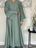 Sage Nida Dual Layered Sleeve Closed Abaya