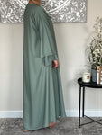 Sage Nida Dual Layered Sleeve Closed Abaya