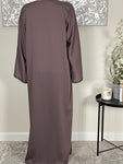 Premium Hand Embellished Mauve Open Abaya