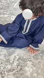 Babies & Toddler Navy Blue Omani Embroidered Thobe Jubbah