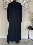 Premium Embossed Crepe Open Abaya