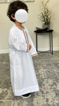 Babies & Toddler White Omani Embroidered Thobe Jubbah