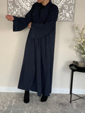 Premium Embossed Crepe Open Abaya