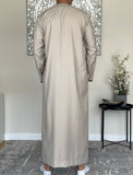 Premium Men’s Beige Omani Embroidered Thobe