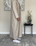 Premium Men’s Beige Omani Embroidered Thobe