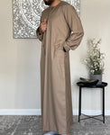Premium Men’s Camel Brown Emirati Thobe