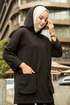 Black Cotton Loungewear Set