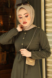 Tailored Abaya Button Design Dress