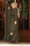 Tailored Abaya Button Design Dress