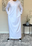 Men’s White Omani Thobe Jubbah