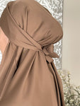 One Size 3 Piece Taupe Jilbab