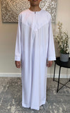 Boys White Omani Thobe Jubbah