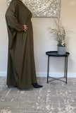 Olive Green Butterfly Abaya