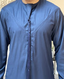 Premium Men’s Navy Blue Emirati Thobe