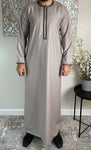 Premium Men’s Light Grey Omani Thobe