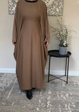 Taupe Butterfly Abaya