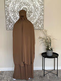 One Size 3 Piece Taupe Jilbab